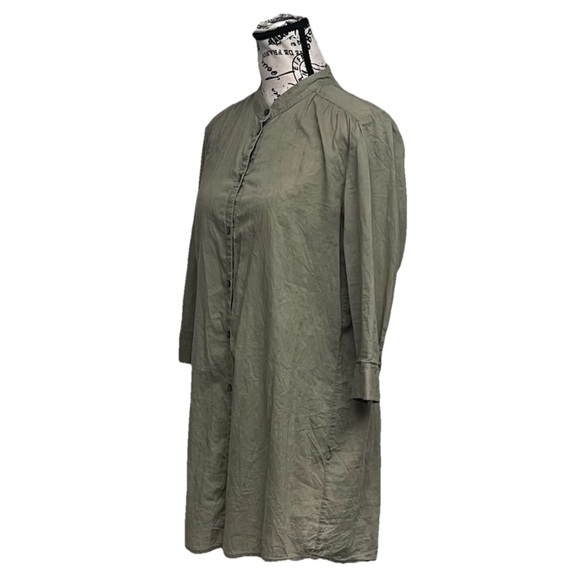 Esprit De Corp Army Green Tunic Mini Dress Sheer Utility Gorpcore Granola Girl 6 - Picture 2 of 9